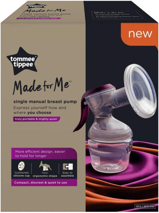 Tommee Tippee Manual Breast Pump with soft, cushioned silicone cup and narrow neck for hand strain reduction - Image 3