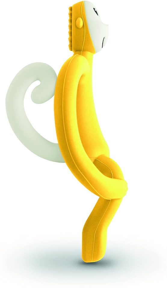 Matchstick Monkey Teething Toy for Baby, Stimulates and Massages Sore Gums, 3 Months Old+, Yellow - Image 2