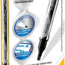 BIC Velleda Pocket Whiteboard Pens - Pack of 4 - Assorted Colours - Thick Tip for Bold Writing - Low-Odour Ink