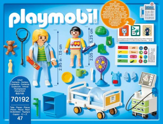 Playmobil 70192 City Life Children's Hospital Room, for Children Ages 4+ - Image 3