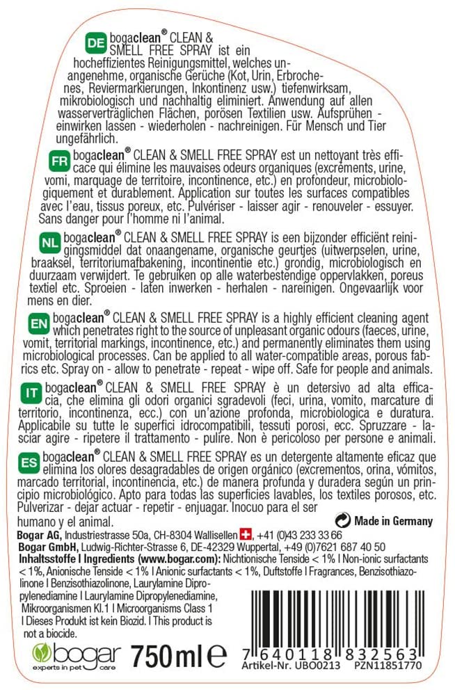 bogaclean Clean and Smell Free Spray, 750 ml (1er Pack) - Image 3