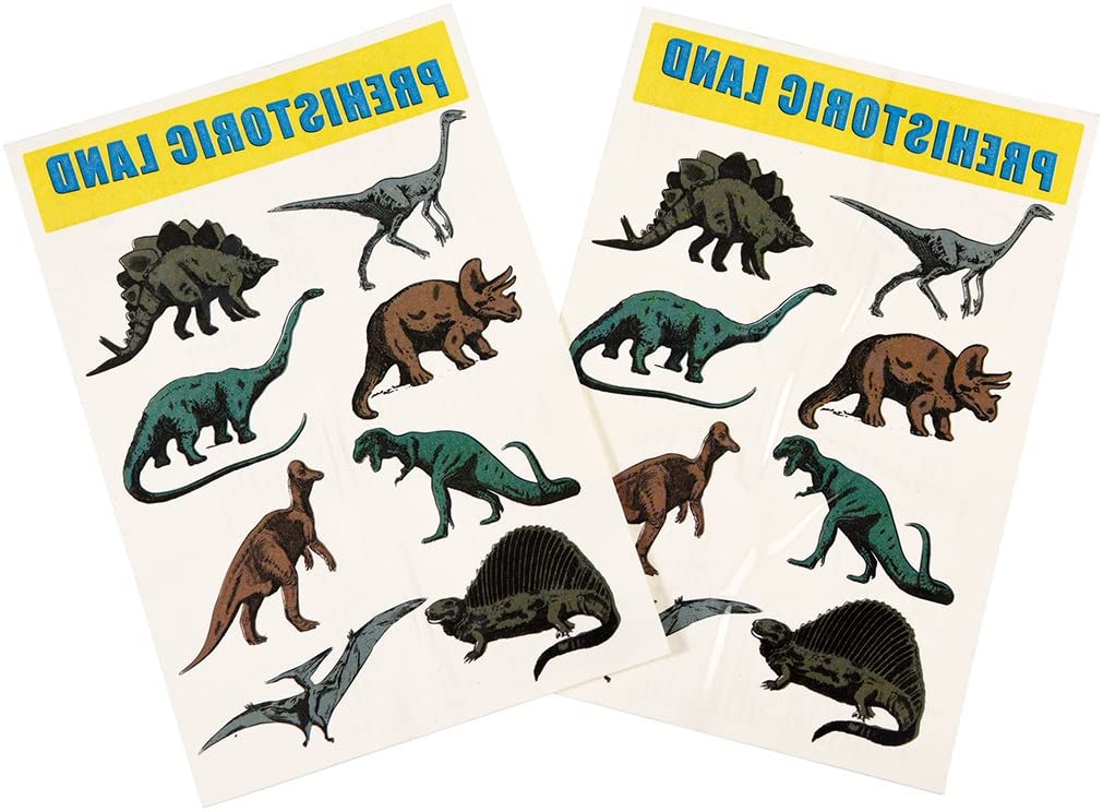Children's Party Temporary Tattoos (2 Sheets) - Choice of Design (Dinosaur), 16.4 cm × 11.1 cm × 0.1 cm - Image 2