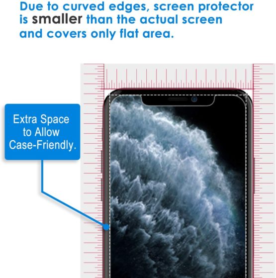JETech Screen Protector for iPhone 11 Pro Max and iPhone Xs Max 6.5-Inch, Tempered Glass Film, 2-Pack - Image 4