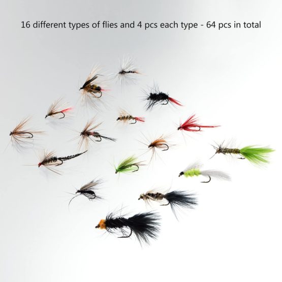 Bassdash Fly Fishing Lures Kit with Box Nymph Beadhead Wet Fishing Dry Flies for Trout Bass Salmon - Image 2