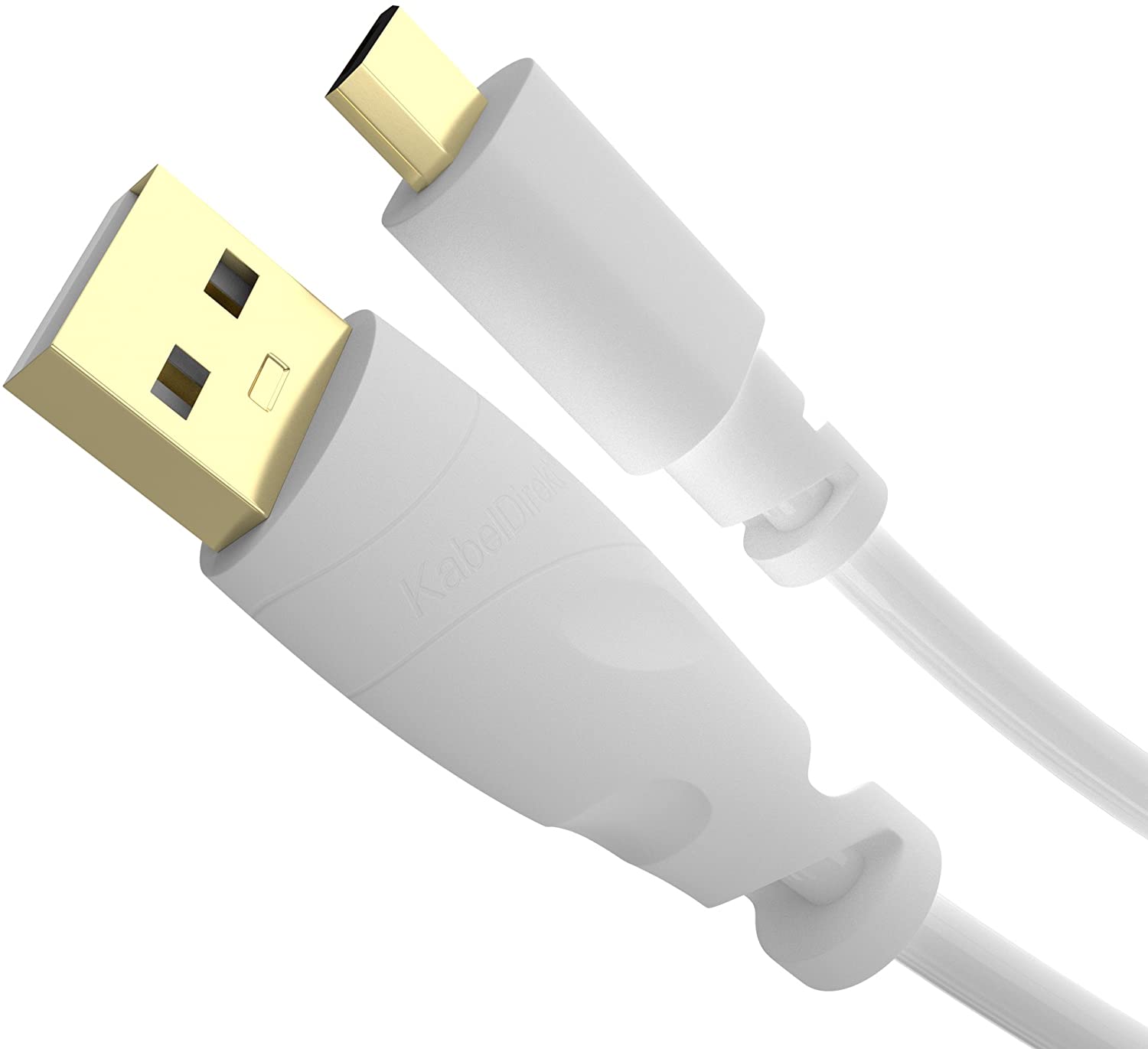 KabelDirekt - 1.5m Micro USB Cable (USB 2.0, Synch & Charge Cable, white) TOP Series, 1 x 1.5 m