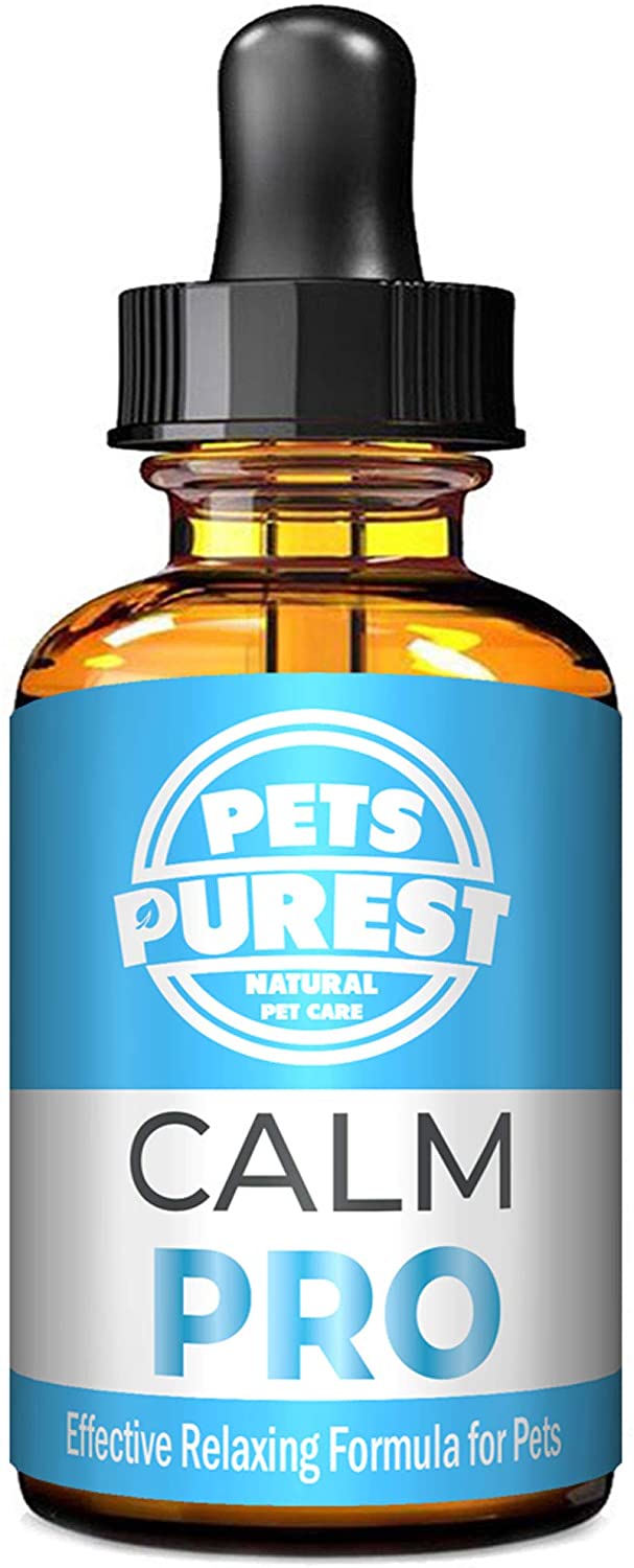 Pets Purest Dog Calming Drops, 100% Natural Cat & Dog Anxiety Relief Calming Oil for Dogs Cats & Pets. Soothe Stressed