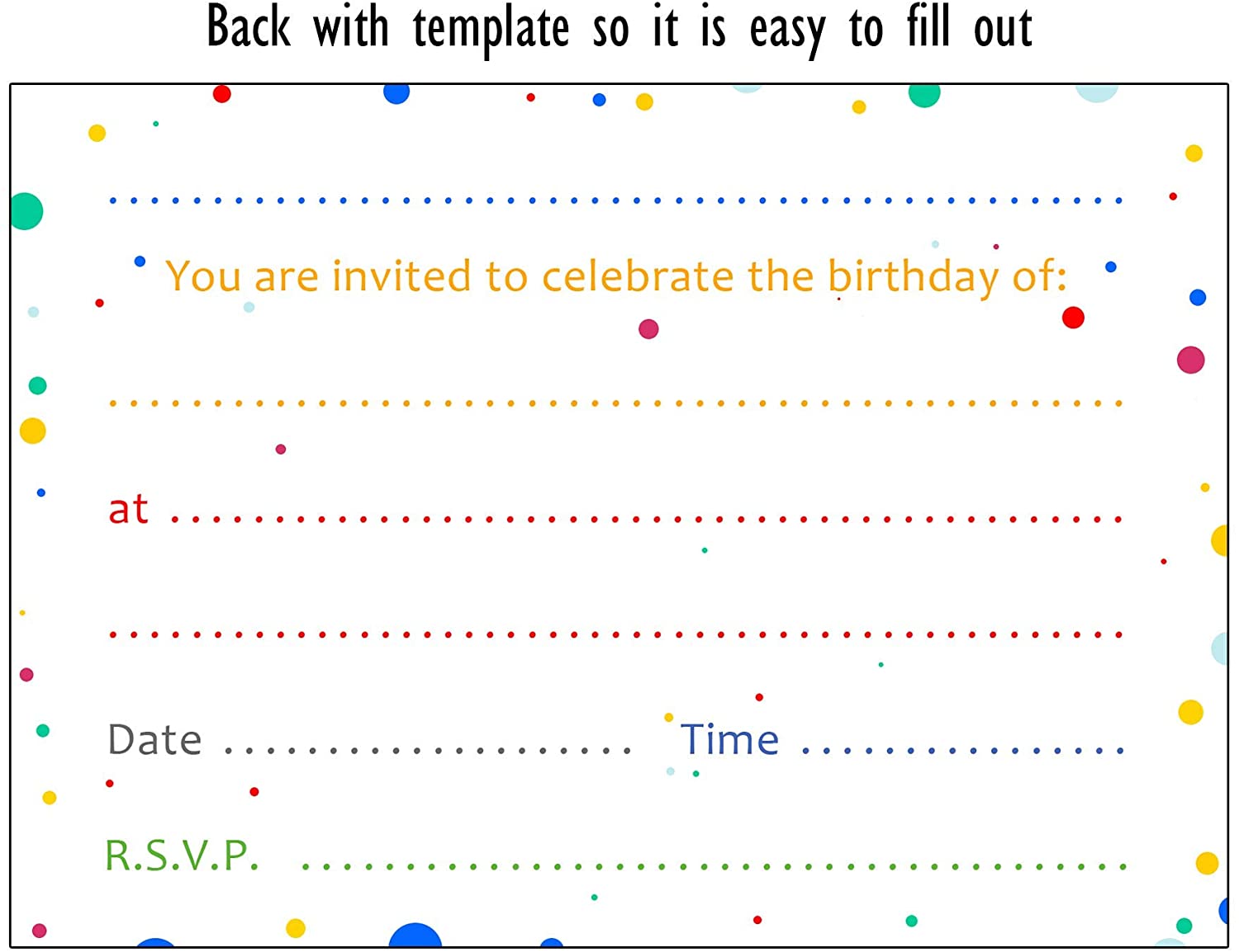 the lazy panda card company 20 Funny Smilies Birthday Invitations for Children or Smiley Enthusiasts (With Envelopes) - Image 3