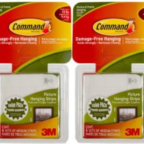 Command 3M 12ct Pack Picture & Frame Hanging Strips Sets Medium Size White Damage-Free