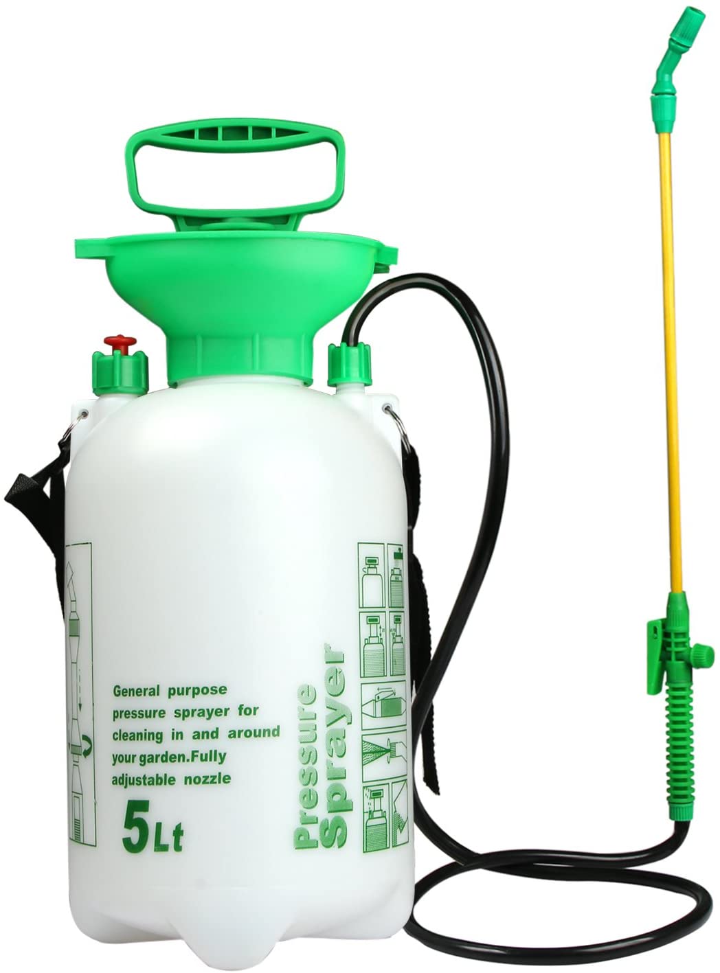 VOXON 5L Pump Action Pressure Sprayer With Pressure Release Valve ...