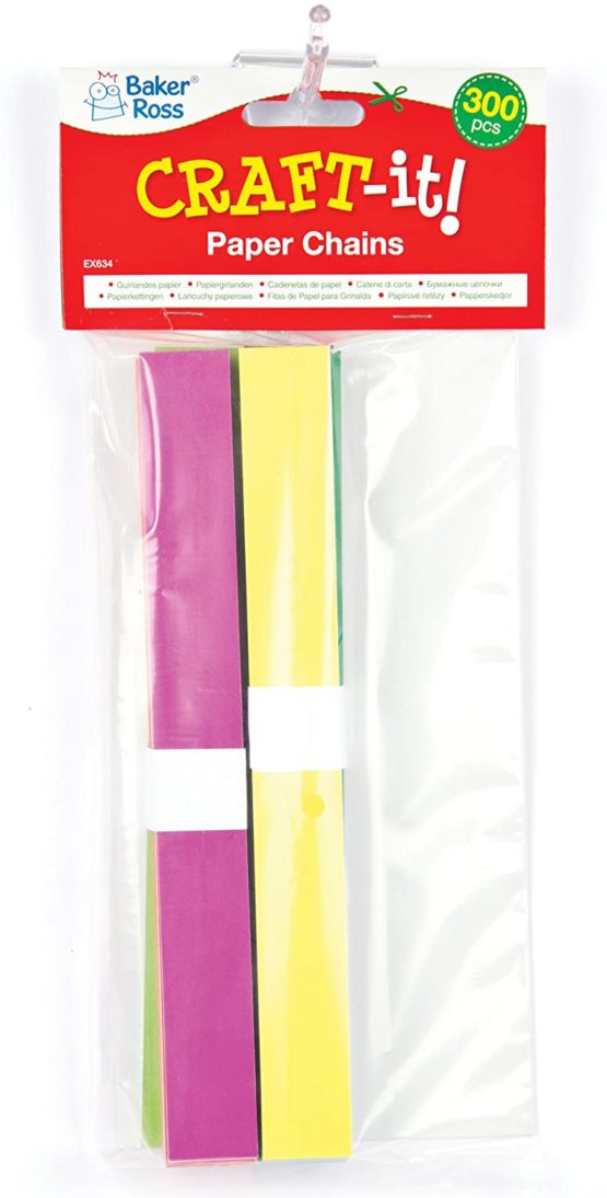 Baker Ross EX634 Coloured Paper Chains (Pack of 300), Assorted - Image 2