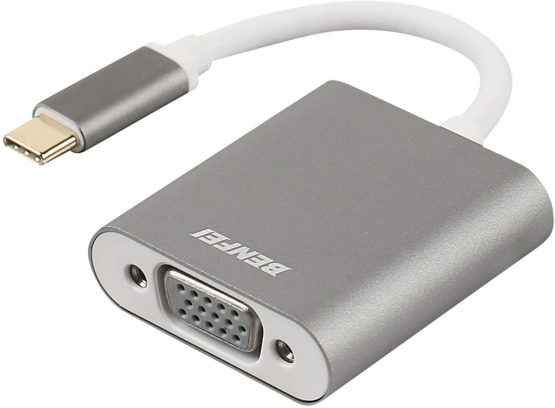 USB C to VGA Adapter, BENFEI Thunderbolt 3 to VGA Adapter Compatible for MacBook Pro 2019/2018/2017, MacBook Air/iPad Pro 2018, Samsung Galaxy S10/S9 [Aluminium Shell,Grey]
