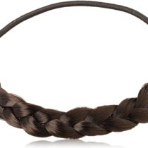 Solida Maria Artificial Hair Plait Classic Braided with Elastic Strap, 6.00 cm Diameter, Colour 6 – Dark Brown, Pack of 2