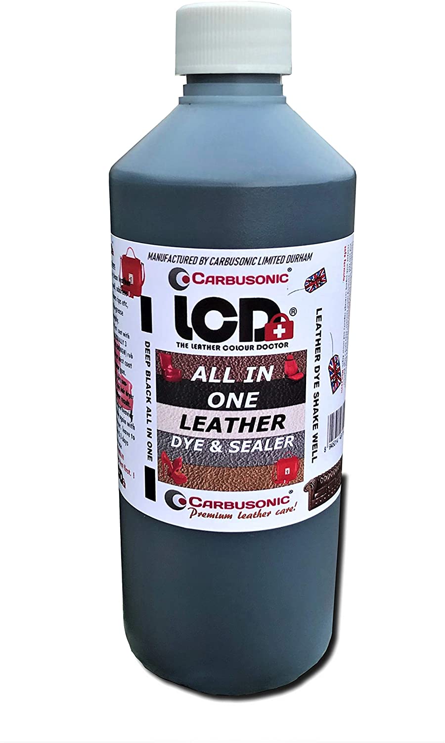 Black Leather Dye Paint Kit - 500ml, Scuff & Scratch Resistant, Restores Faded Leather, for Sofas Shoes, Handbags, Car Seats, Jackets - Image 2