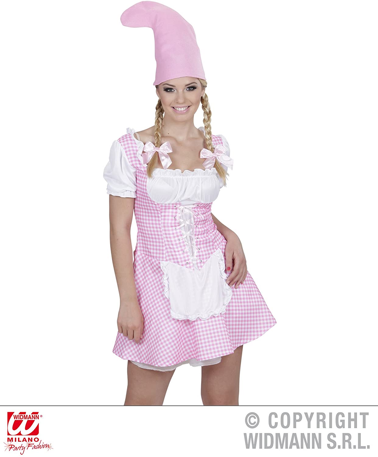 Widmann Pink Gnome Hat Hat Headware Accessory for Elf Sprite & Smurf Theme Fancy Dress Up Costumes & Outfits - Image 3