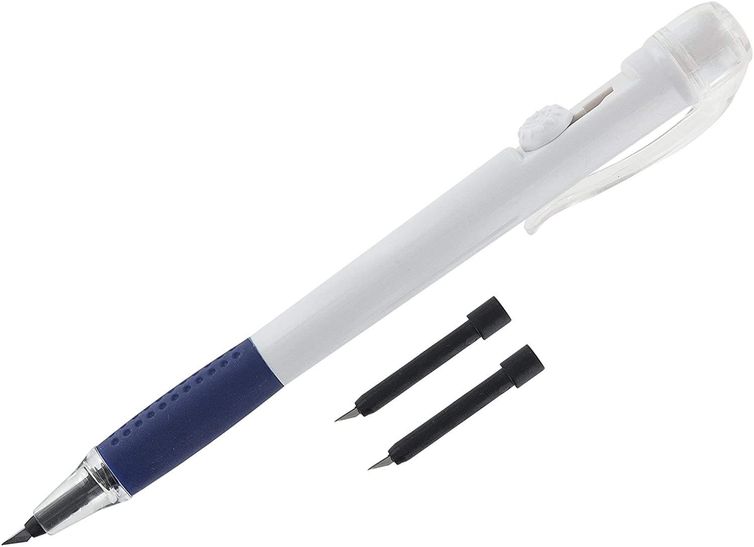 Modelcraft PKN4210 Mini Hobby Knife - Pen Style Cutter with 2 Spare Blades , White , 14.5cm