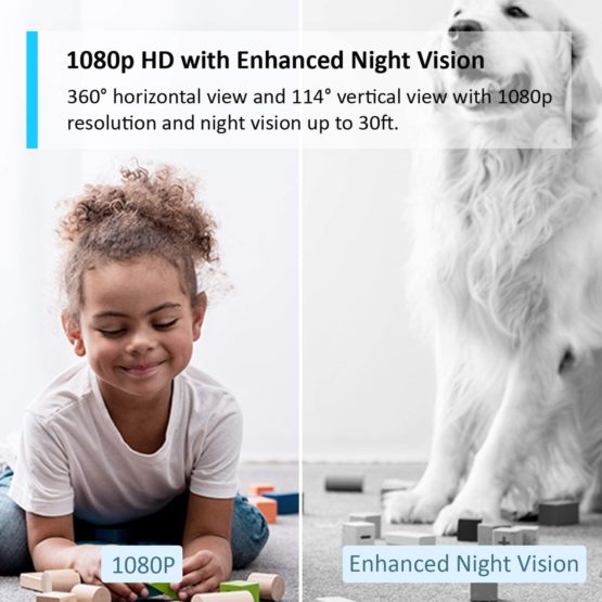 TP-Link Tapo Pan/Tilt Smart Security Camera, Indoor CCTV, 360° Rotational Views, Works with Alexa&Google Home, No Hub Required, 1080p, 2-Way Audio, Night Vision, SD Storage, Device Sharing(Tapo C200) - Image 3