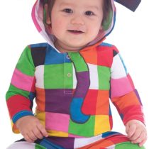 Amscan 9902978 Childs Official Elmer the Patchwork Elephant Licensed Baby romper Fancy Dress Costume (3-6 months)