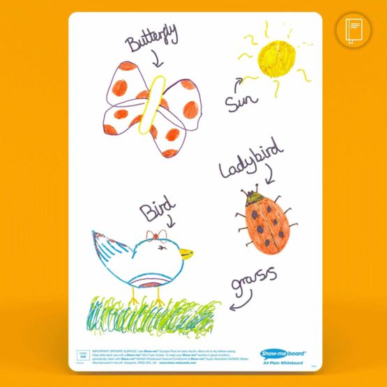 Show-me SMB10 Plain Double-Sided Boards – A4 Size for Drywipe and White Board Pens – Ideal for Classrooms, Schools and Education (Pack of 10) - Image 3