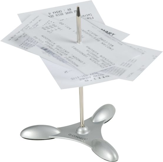 Q-Connect Note Spike, 9.5 x 8.5 x 1.1 cm, silver