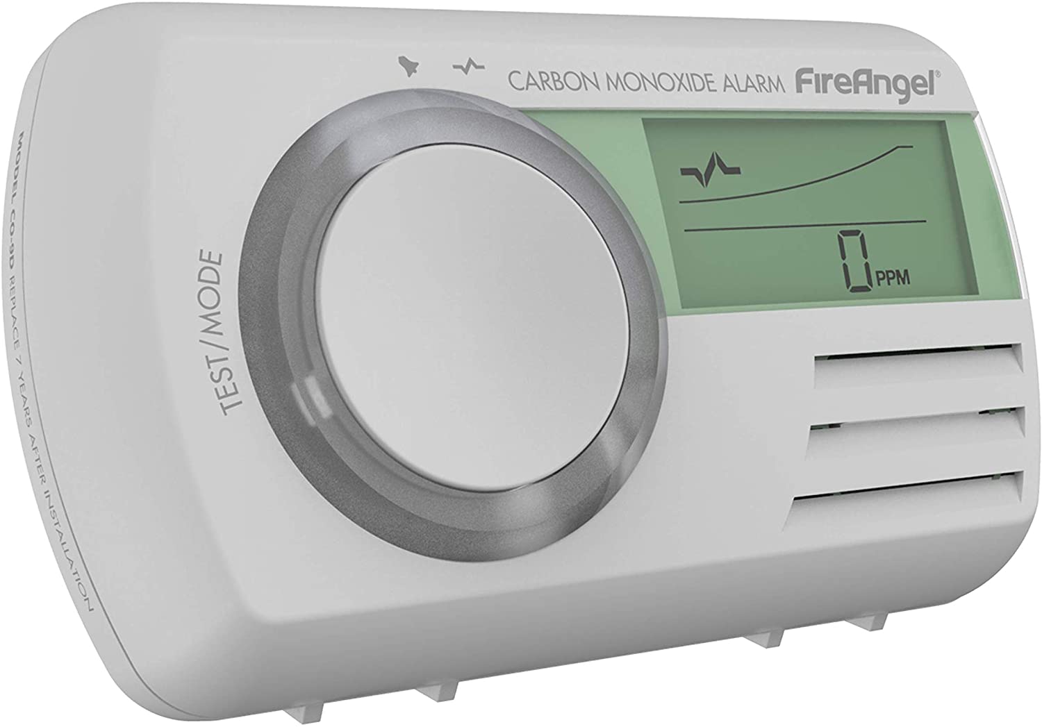 White FireAngel CO-9DQ Digital Carbon Monoxide Detector 