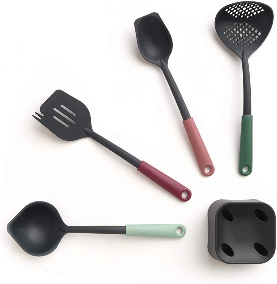 Brabantia 123184 Tasty+ Kitchen Utensils Set Plus Stand, Mixed Colours - Image 2