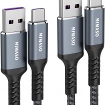 USB C Cable 5A [2Pack/2M+2M], NIMASO USB Type C 40W Huawei Superfast Charging Charger Data Cable Lead for Huawei P40 Pro, P20, P30 Pro, P30, Mate 20 Pro, Mate 20, Mate 20 RS, nova 5 Pro, Honor 20 Pro