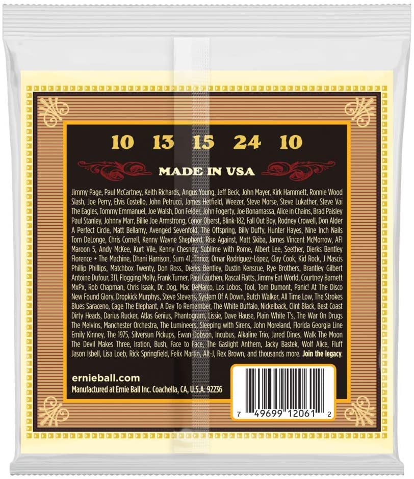Ernie Ball P02061 Earthwood 5-String Banjo Frailing Loop End 80/20 Bronze Acoustic Guitar Strings - 10-24 Gauge - Image 2