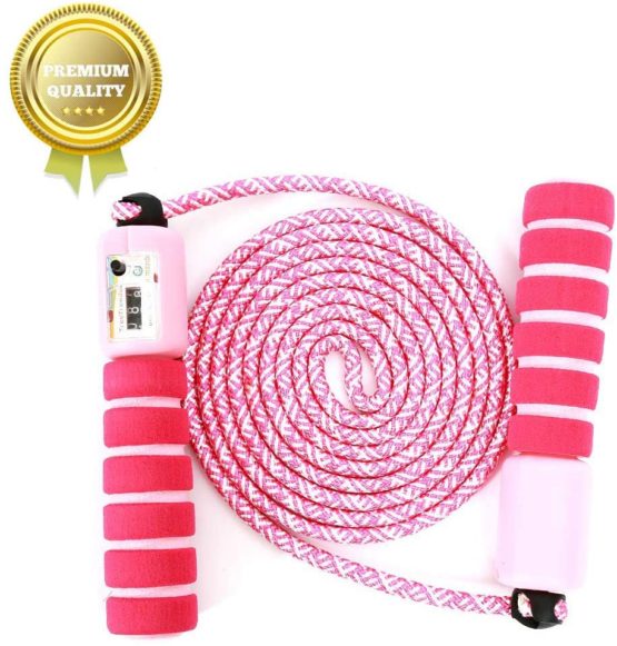 Adjustable Skipping Rope with Counter,Adjustable Kids Skipping Rope Jump Speed Rope for Boys Girls,Speed Jump Rope for Calories Burning,Children Jump Rope with Counter,Home Fitness&Exercise