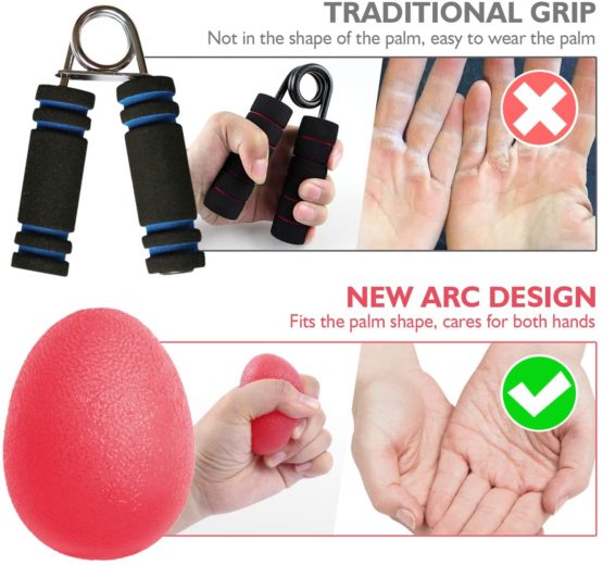 Peradix Hand Exercise Stress Relief Balls, Hand Grip Strengthener balls