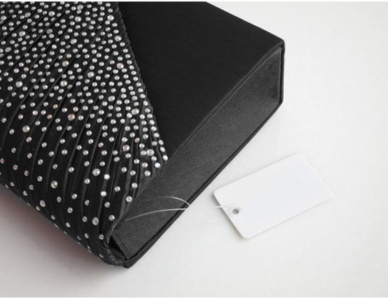 Women Diamante Envelope Clutch Evening Handbag Purse - Image 3