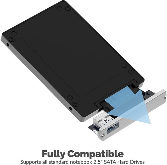 Sabrent Ultra Slim USB 3.0 to 2.5-Inch SATA External Aluminum Hard Drive Enclosure [Optimized For SSD, Support UASP SATA III] Silver (EC-UM30) - Image 3