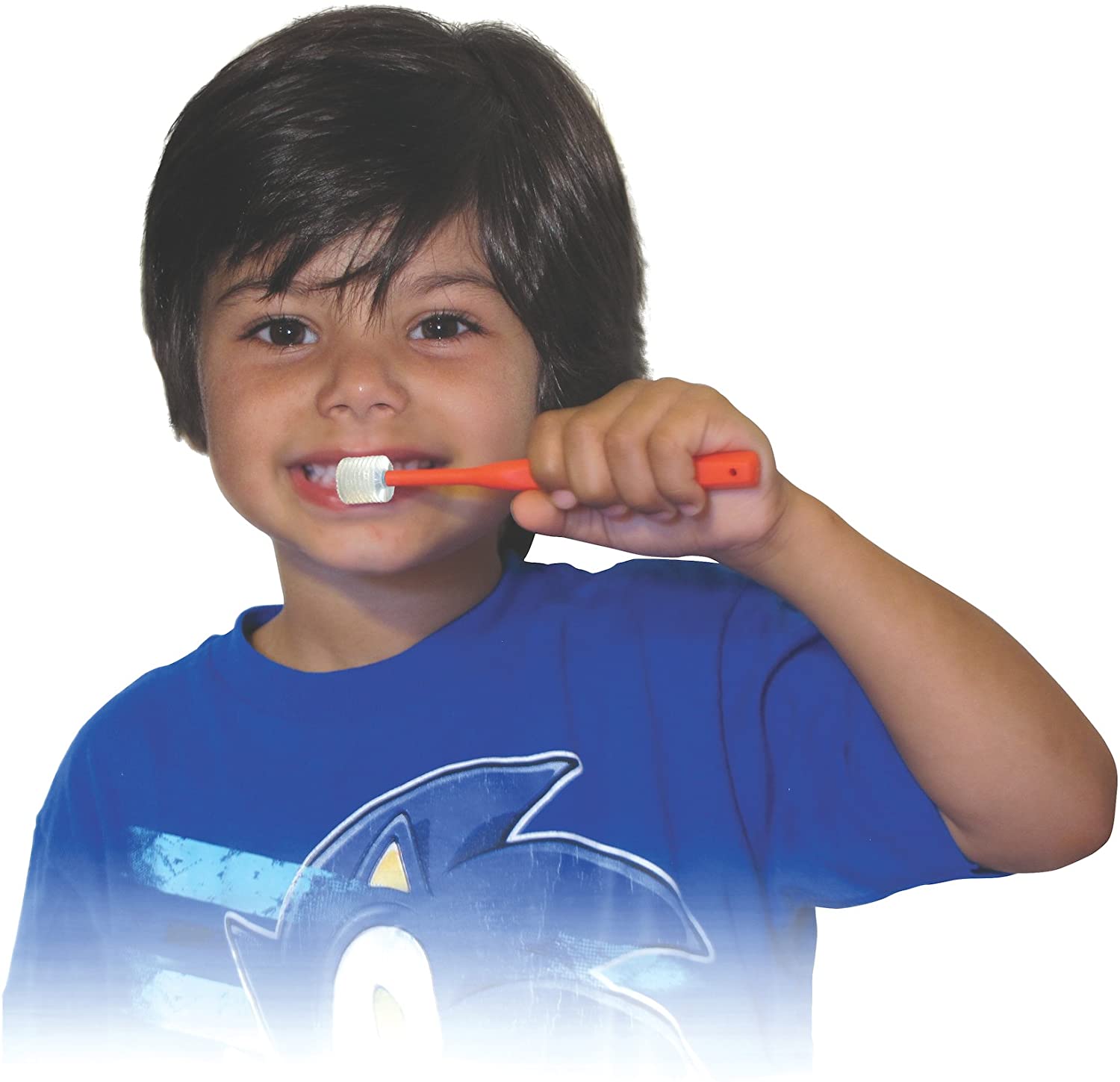 BABY BUDDY by Brilliant Kids Toothbrush Round Head Cleans Teeth Gums Tongue Cheeks, Red, 1 Count - Image 3