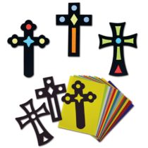 Springboard 50012 Stained Glass Silhouette Crosses RE Craft Activity (Pack of 30)