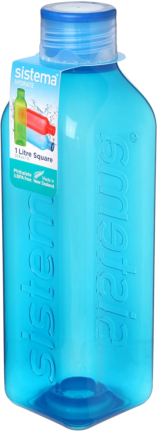 Sistema Square Water Bottle 1 L Assorted Colours 