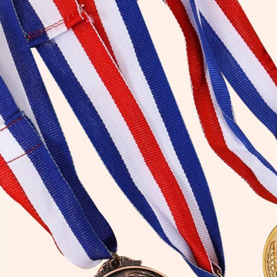 TOYMYTOY 3 Pieces Metal Gold Silver Bronze Award Medals - Olympic Style Winner Medals Gold Silver Bronze for Competition - Image 3