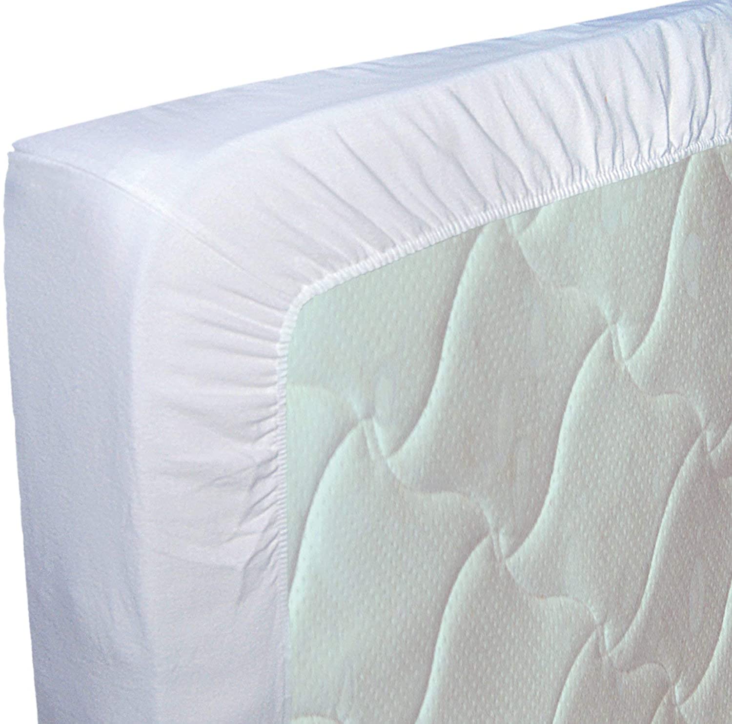 Night of the Vosges 201912 Molton Mattress Cover 100% Organic Cotton White 140 x 190 cm, 140x190x cm - Image 3
