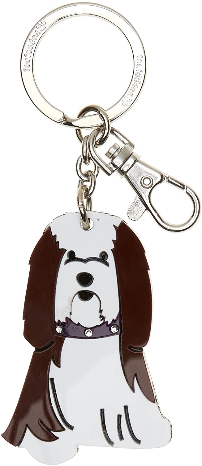 FouFou Dog Keychain Havanese, Black, 6cm - 8cm high