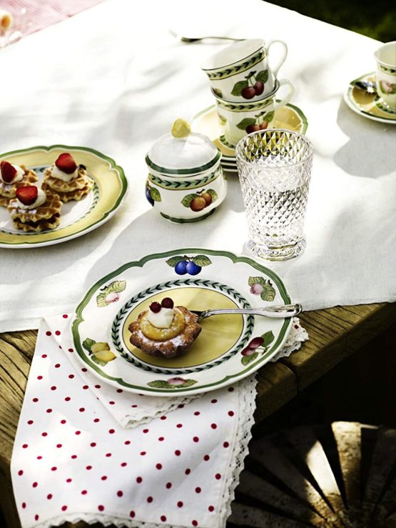 Villeroy & Boch French Garden Vienne Breakfast Plate, 21 cm, Premium Porcelain, White/Multicoloured - Image 4