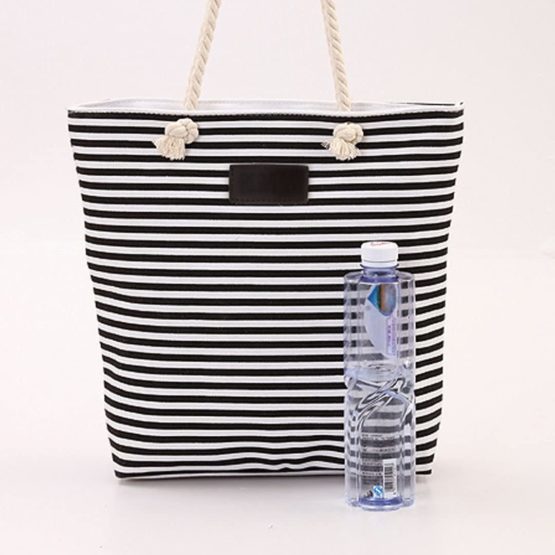 Millya Canvas Travel Tote Bag Oversized Shoulder Bag 13.5 Inch Holiday Beach Bag Shopping Bag - Image 3