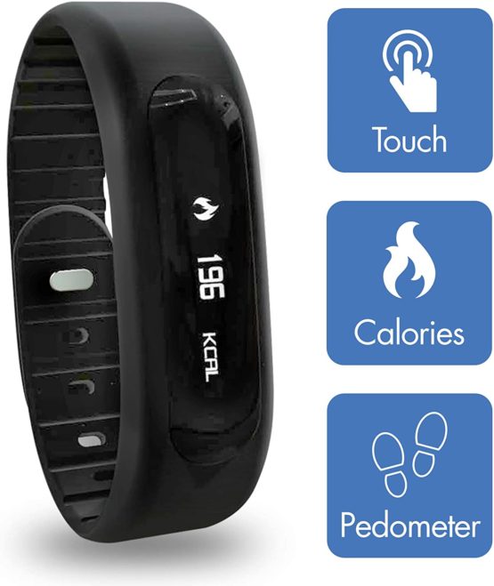 iN TECH - Bluetooth Smart Fitness Watch Bracelet Wristband Monitors Health, Pedometer, Calories Burned, Distance, Sleep, Touch Screen Display, Compatible Pairing with iOs and Android 2 Year Warranty - Image 3