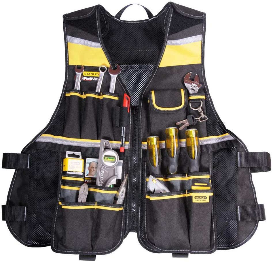 Stanley Fatmax FMST1-71181 "Pro" Tool Vest, Yellow/Black, XL - Image 3