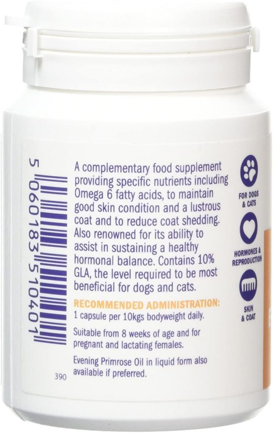 Dorwest Herbs Evening Primrose Oil Capsules for Dogs and Cats 100
