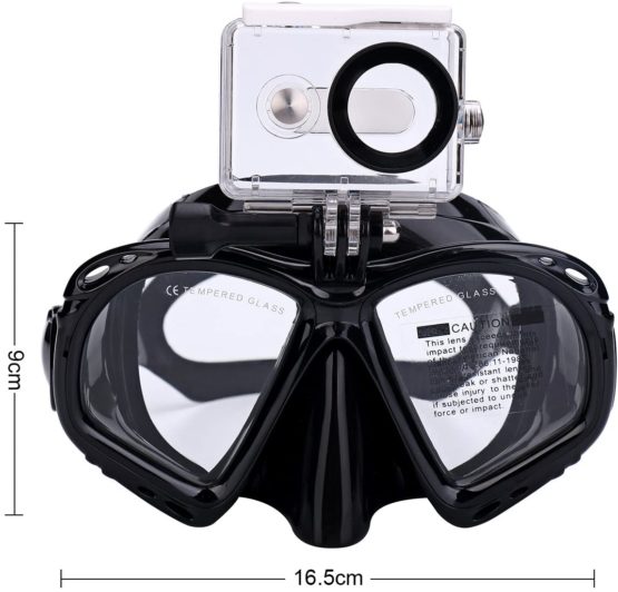 SUPERTRIP Premium Snorkel Set Adult with 2 Mouthpieces Diving Mask Snorkeling Diving Swimming Goggles Mask Dry Snorkel Set with Camera Mount - Image 2
