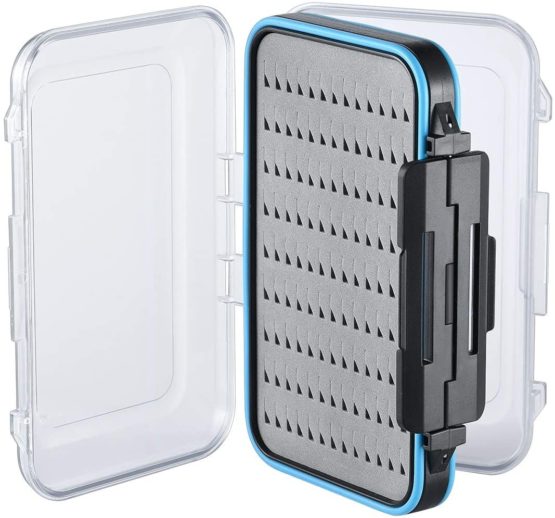 Magreel Fly Fishing Box Two-sided Waterproof Lightweight Fly Box Easy Grip Transparent Lid Fly Fishing Lures Box Multiple Sizes