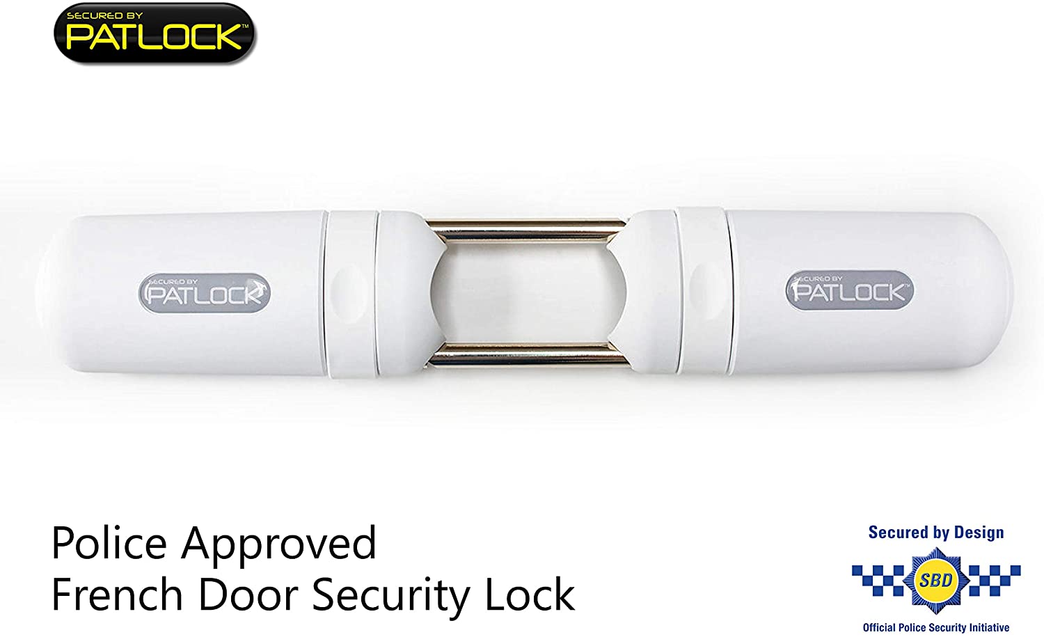 PATLOCK Police Approved French Door, Patio and Conservatory Security Lock for Double Doors Fitted with 2 Internal Horizontal Handles - Image 2