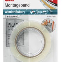 3M Double Coated Removable Foam Tape 4658F, 19 mm x 5 m, Transparent
