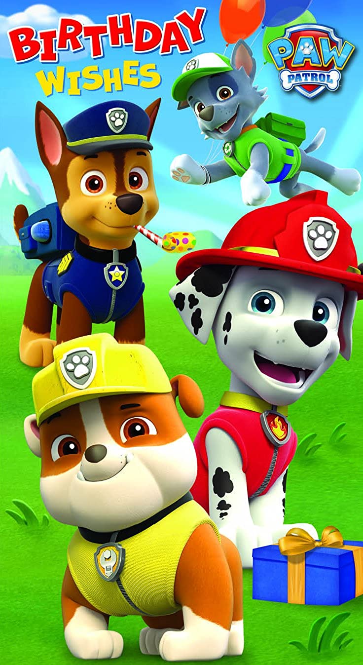 Paw Patrol It's a Awesome Day Greeting Card, Multi, One Size, PA012, mehrfarbig