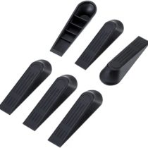 6 Pack Door Stoppers Door Wedges Door Stop Wedges (Black)