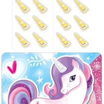 Henbrandt Unicorn Party Game Stick the Horn on the Unicorn for Girls and Boys Unisex Toys Party Favour Filler