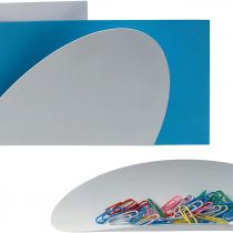 Alessi ABI09S W Ellipse Containers in Steel Coloured with Epoxy Resin, Super White, Set of Two